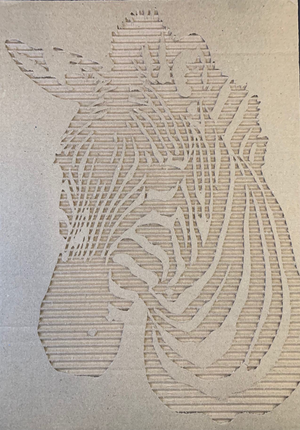 Cardboard Cut Out of a Zebra